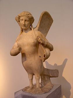 klassik yunan cənazə heykəli çardaqda siren, təq. 370 BC