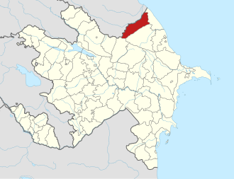 Qusar rayonu xəritədə