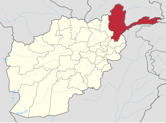 Bədəxşan vilayəti xəritədə