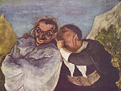 Skapen kələk pıçıldayır Rəssam: Honere Daumier 1858