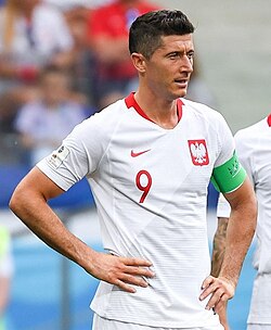 Robert Lewandowski 2018, JAP-POL (cropped)