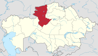 Qostanay vilayəti xəritədə