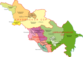 Gəncə vilayəti xəritədə