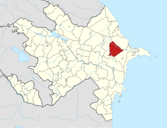 Qobustan rayonu xəritədə