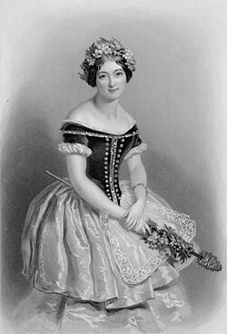Karlotta Qrizi Jizel rolunda (1842)