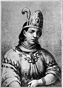 Malinçe, qravüra, 1886-cı il.