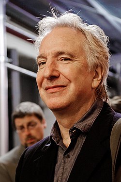 Alan Rikman 2011-ci ilin noyabrında Con Qolden Teatrında seminardan sonra
