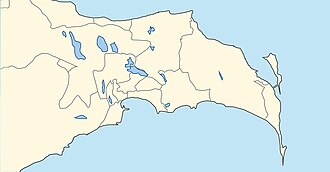 Böyük Şor gölü xəritədə