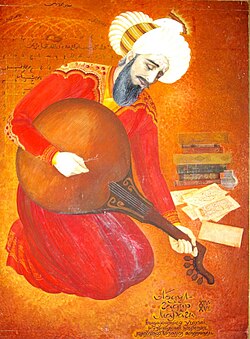 Elmira Şahtaxtinskayanın "Əbdülqədir Marağayi" portreti. Azərbaycan Milli İncəsənət Muzeyi