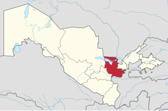 Cizak vilayəti xəritədə