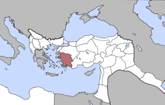 Aydın vilayəti xəritədə