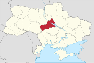 Çerkası vilayəti xəritədə